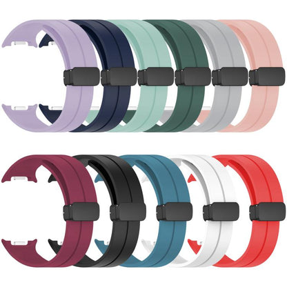 For Samsung Galaxy Watch Ultra / Ultra 2025 xDfind Flat Head Groove Folding Black Buckle Silicone Watch Band(Light Pink) by xDfind