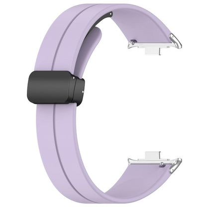For Xiaomi Band 9 Pro/8 Pro/Redmi Watch 6/5/4 xDfind Flat Head Groove Folding Black Buckle Silicone Watch Band(Purple) by xDfind