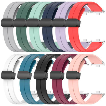 For Xiaomi Band 9 Pro/8 Pro/Redmi Watch 6/5/4 xDfind Flat Head Groove Folding Black Buckle Silicone Watch Band(Light Grey) by xDfind