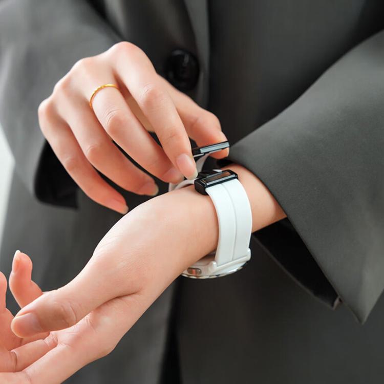 For Redmi Watch 3 Active / Watch 3 Lite xDfind Flat Head Groove Folding Black Buckle Silicone Watch Band(Black) by xDfind