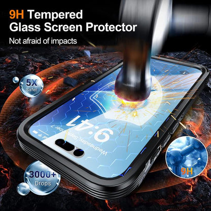 For iPhone Air RedPepper Tempered Glass MagSafe Phone Case(Black) by RedPepper