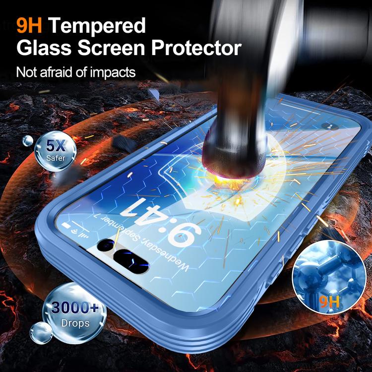 For iPhone Air RedPepper Tempered Glass MagSafe Phone Case(Blue) by RedPepper
