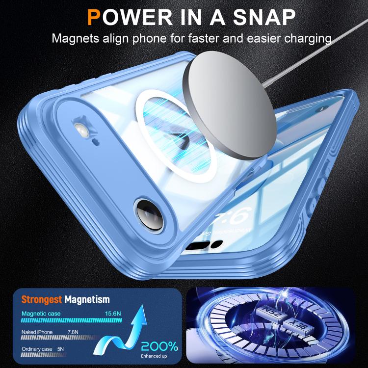 For iPhone Air RedPepper Tempered Glass MagSafe Phone Case(Blue) by RedPepper