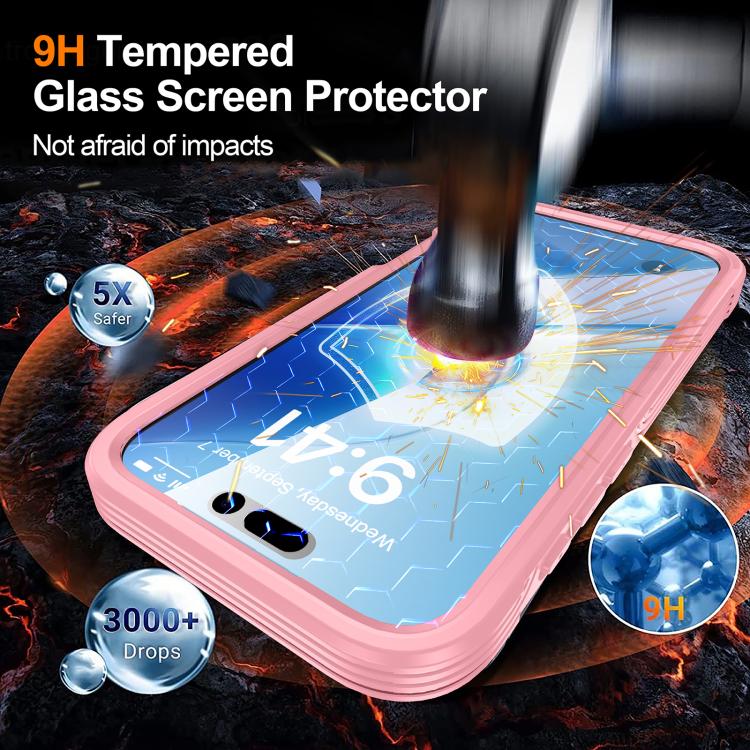 For iPhone 17 Pro RedPepper Tempered Glass MagSafe Phone Case(Pink) by RedPepper