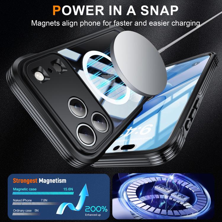 For iPhone 17 Pro Max RedPepper Tempered Glass MagSafe Phone Case(Black) by RedPepper