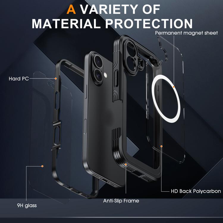 For iPhone 17 Pro RedPepper Tempered Glass MagSafe Phone Case(Black) by RedPepper