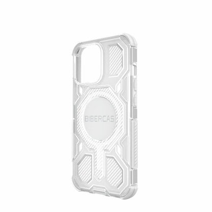 For iPhone 13 Pro BIBERCAS Transparent Color Series MagSafe Air Bag Shockproof Phone Case(White) by BIBERCAS