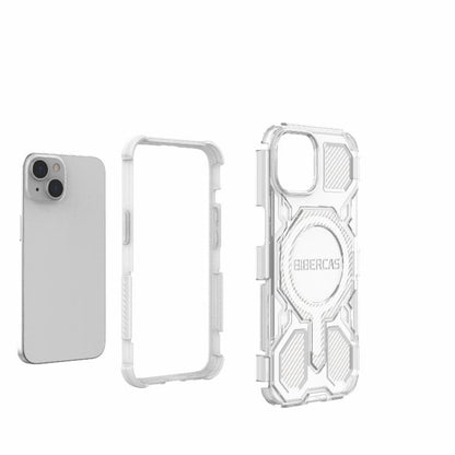 For iPhone 13 / 14 BIBERCAS Transparent Color Series MagSafe Air Bag Shockproof Phone Case(Purple) by BIBERCAS