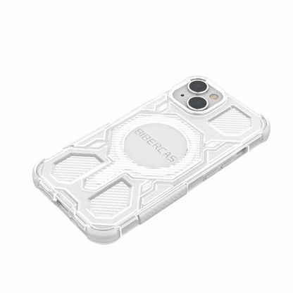 For iPhone 13 / 14 BIBERCAS Transparent Color Series MagSafe Air Bag Shockproof Phone Case(Black) by BIBERCAS