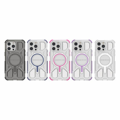 For iPhone 14 Pro Max BIBERCAS Transparent Color Series MagSafe Air Bag Shockproof Phone Case(Purple) by BIBERCAS