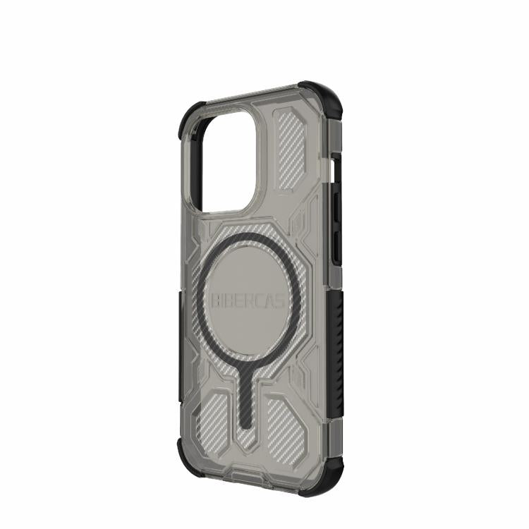 For iPhone 14 Pro BIBERCAS Transparent Color Series MagSafe Air Bag Shockproof Phone Case(Black) by BIBERCAS