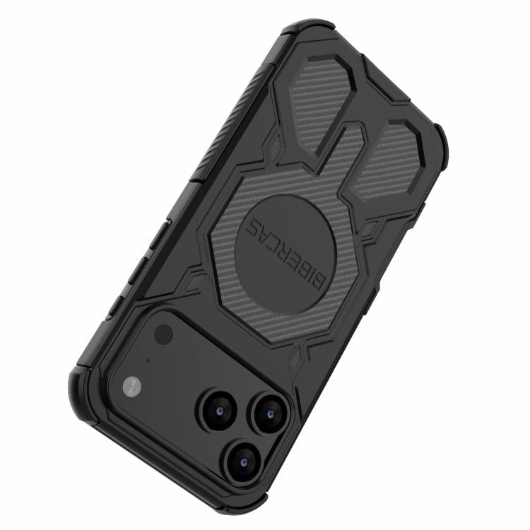 For iPhone 17 Pro Max BIBERCAS Real Color Series MagSafe Shockproof Phone Case(Black) by BIBERCAS