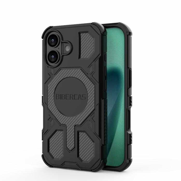 For iPhone 17 BIBERCAS Real Color Series MagSafe Shockproof Phone Case(Black) by BIBERCAS