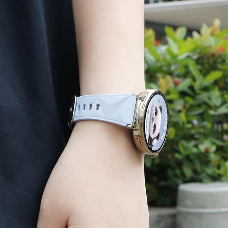 For Huawei Watch GT 5 41mm xDfind Ice Crystal Texture Silicone Watch Band(Lake Cyan) by xDfind