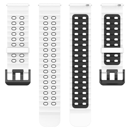 For Suunto 9 / 7 / Spartan Sport xDfind Ocean Dual Pin Buckle Silicone Watch Band(White Black) by xDfind