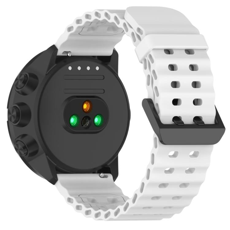 For Suunto 9 / 7 / Spartan Sport xDfind Ocean Dual Pin Buckle Silicone Watch Band(White) by xDfind