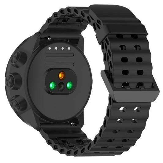 For Suunto 9 / 7 / Spartan Sport xDfind Ocean Dual Pin Buckle Silicone Watch Band(Black) by xDfind