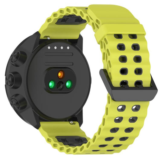 For Suunto 9 / 7 / Spartan Sport xDfind Ocean Dual Pin Buckle Silicone Watch Band(Lime Grey) by xDfind