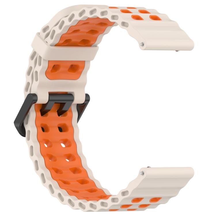 For Suunto 9 / 7 / Spartan Sport xDfind Ocean Dual Pin Buckle Silicone Watch Band(Starlight Orange) by xDfind