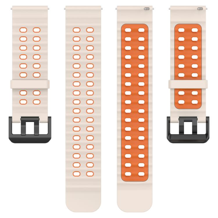 For Suunto 9 / 7 / Spartan Sport xDfind Ocean Dual Pin Buckle Silicone Watch Band(Starlight Orange) by xDfind