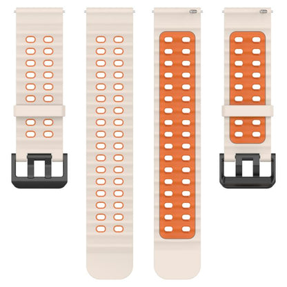 For Suunto 9 / 7 / Spartan Sport xDfind Ocean Dual Pin Buckle Silicone Watch Band(Starlight Orange) by xDfind