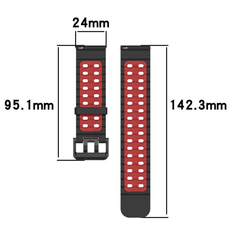 For Suunto 9 / 7 / Spartan Sport xDfind Ocean Dual Pin Buckle Silicone Watch Band(White Black) by xDfind