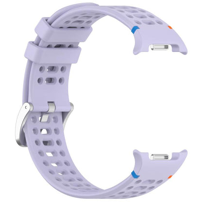 For Samsung Galaxy Watch8 / Watch8 Classic xDfind Alloy Silver Buckle Breathable Hole Silicone Watch Band(Official Purple) by xDfind