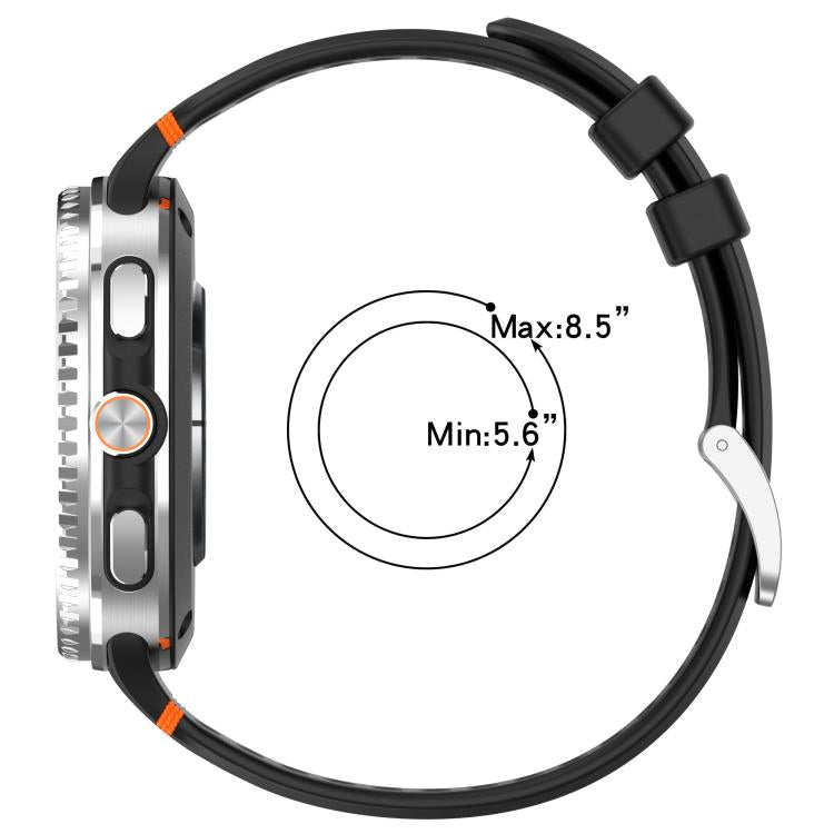 For Samsung Galaxy Watch8 / Watch8 Classic xDfind Alloy Silver Buckle Breathable Hole Silicone Watch Band(Midnight Blue) by xDfind