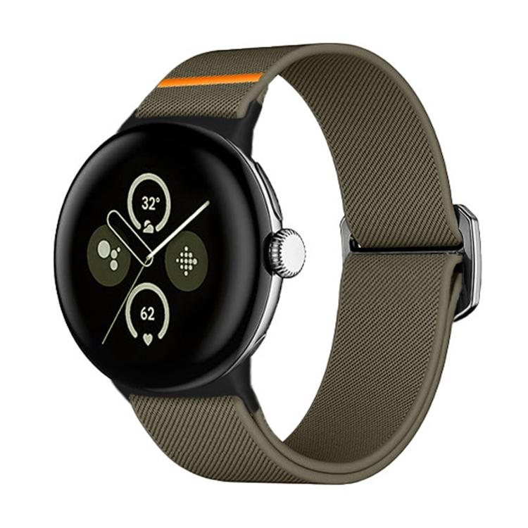 For Google Pixel Watch / Watch2 / Watch3 41mm xDfind Elastic Nylon Watch Band(Army Green) by xDfind
