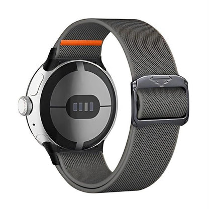 For Google Pixel Watch / Watch2 / Watch3 41mm xDfind Elastic Nylon Watch Band(Dark Grey) by xDfind