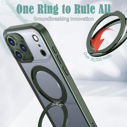 For iPhone 17 Pro Max kalebol MagSafe Metal Ring Holder Phone Case(Green) by Kalebol