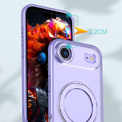 For iPhone Air kalebol MagSafe Metal Ring Holder Phone Case(Light Purple) by Kalebol