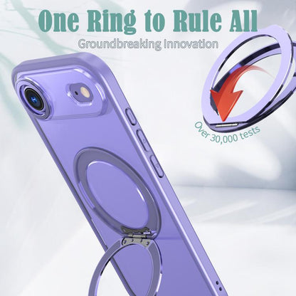 For iPhone Air kalebol MagSafe Metal Ring Holder Phone Case(Light Purple) by Kalebol
