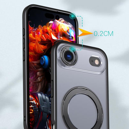 For iPhone Air kalebol MagSafe Metal Ring Holder Phone Case(Black) by Kalebol