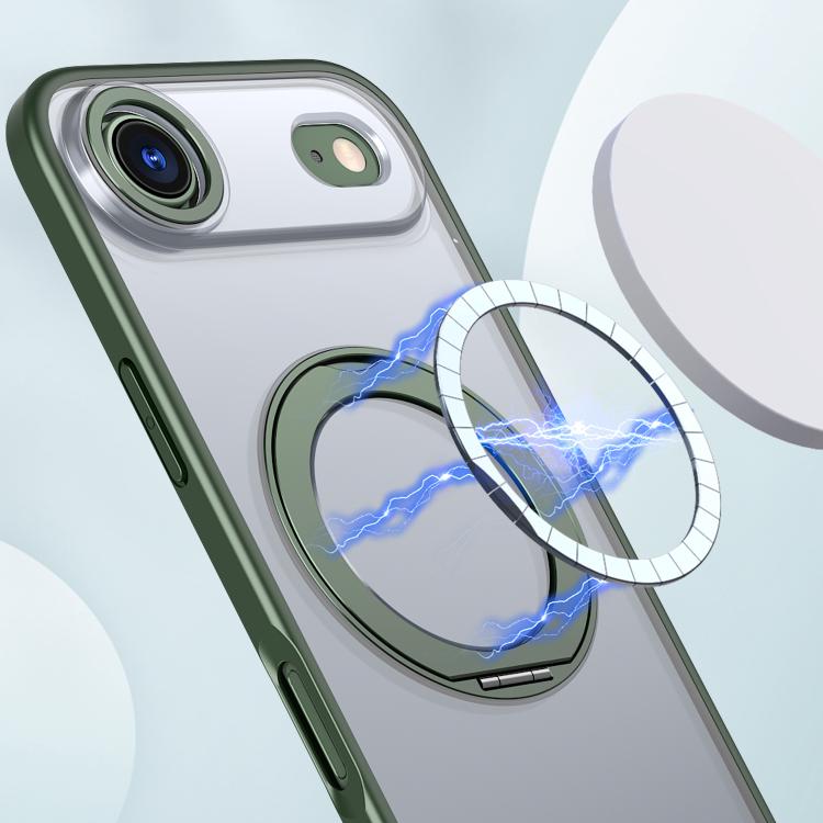 For iPhone Air kalebol MagSafe Metal Ring Holder Phone Case(Green) by Kalebol