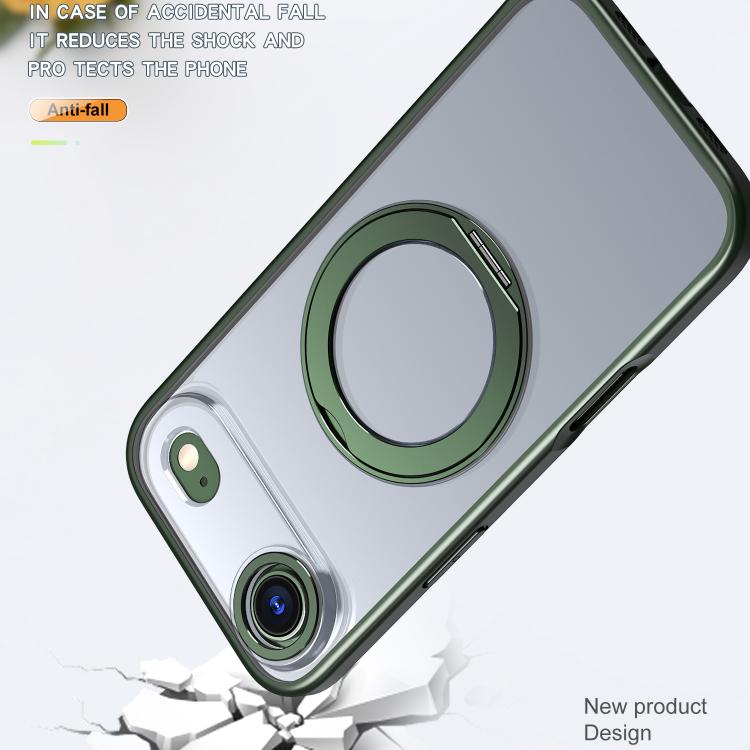 For iPhone Air kalebol MagSafe Metal Ring Holder Phone Case(Green) by Kalebol