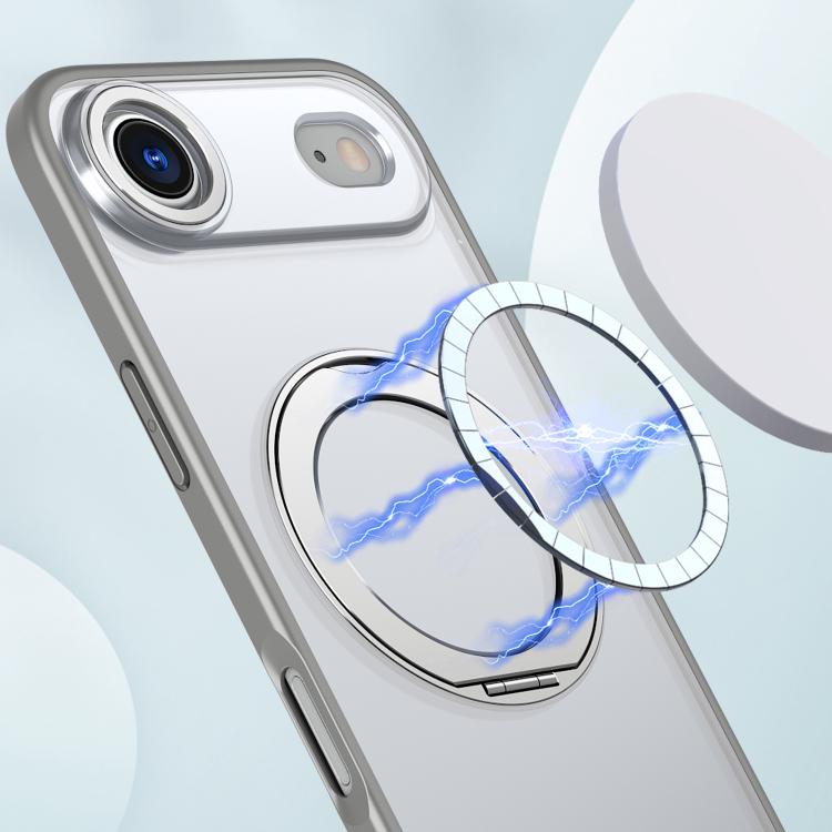 For iPhone Air kalebol MagSafe Metal Ring Holder Phone Case(Titanium Gray) by Kalebol