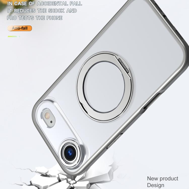 For iPhone Air kalebol MagSafe Metal Ring Holder Phone Case(Titanium Gray) by Kalebol