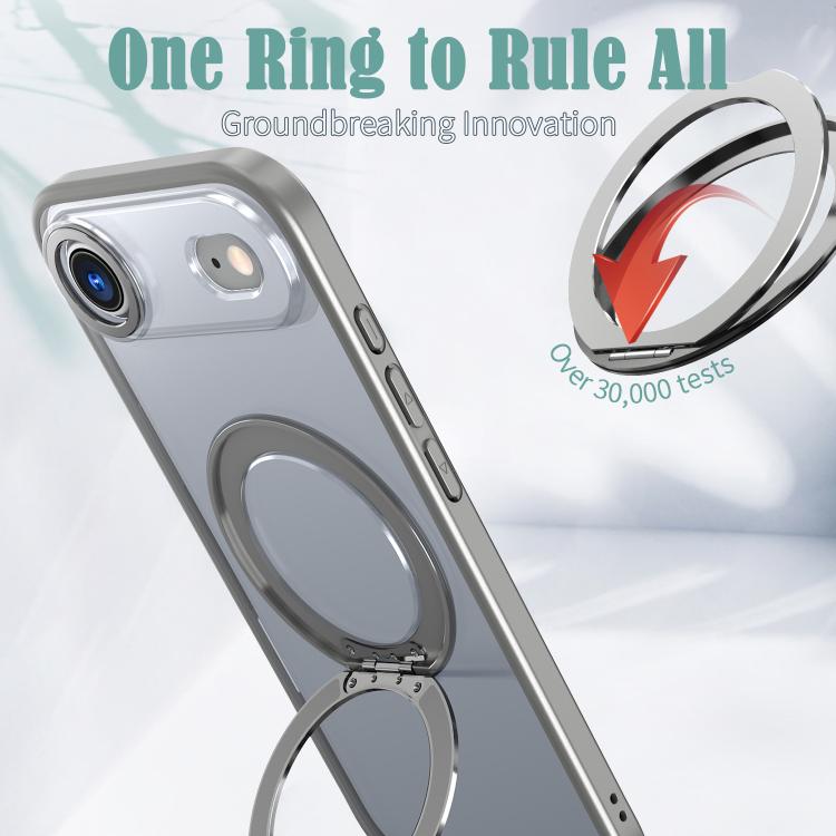 For iPhone Air kalebol MagSafe Metal Ring Holder Phone Case(Titanium Gray) by Kalebol