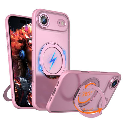 For iPhone Air kalebol MagSafe Metal Ring Holder Phone Case(Pink) by Kalebol