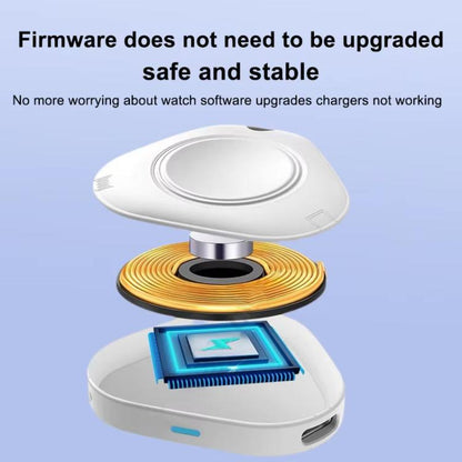 xDfind 8 Pin and Type-C Portable Smart Watch Magnetic Wireless Charger for Apple Watch(White) by xDfind