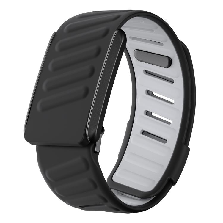 For WHOOP 5.0 xDfind Silicone Sports Watch Band(Black + Light Grey) by xDfind