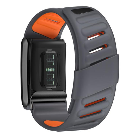 For WHOOP 5.0 xDfind Silicone Sports Watch Band(Dark Grey + Orange) by xDfind