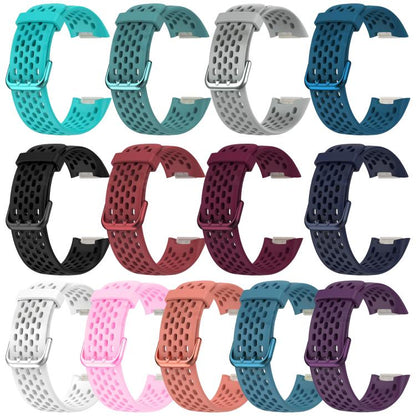 For Fitbit Charge 6 / 5 xDfind Hole Style Breathable Silicone Watch Band(White) by xDfind