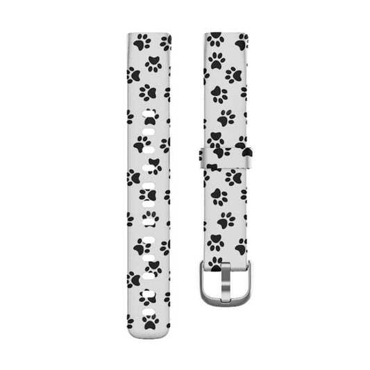xDfind Silver Buckle Painting Silicone Watch Band For Fitbit Luxe, Size:L(Feet) by xDfind