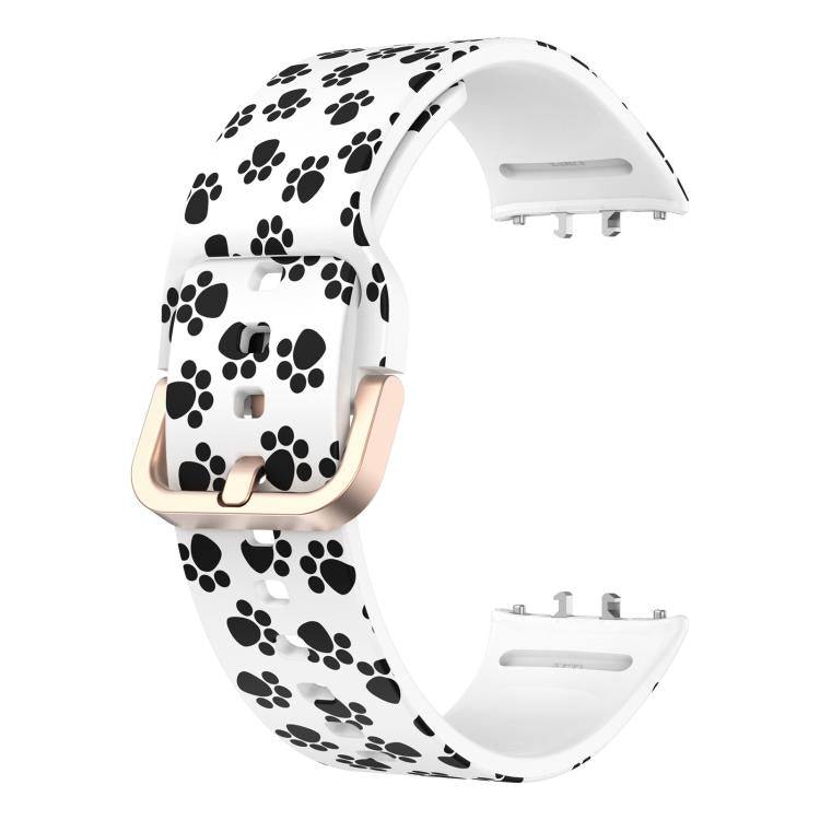 For Samsung Galaxy Fit3 xDfind Gold Buckle Printed Silicone Watch Band(Cat Paw) by xDfind