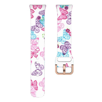 For Samsung Galaxy Fit3 xDfind Gold Buckle Printed Silicone Watch Band(Butterfly) by xDfind