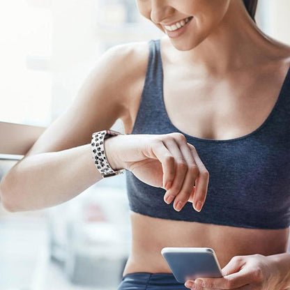 For Samsung Galaxy Fit3 xDfind Gold Buckle Printed Silicone Watch Band(Carbon Fiber Texture) by xDfind