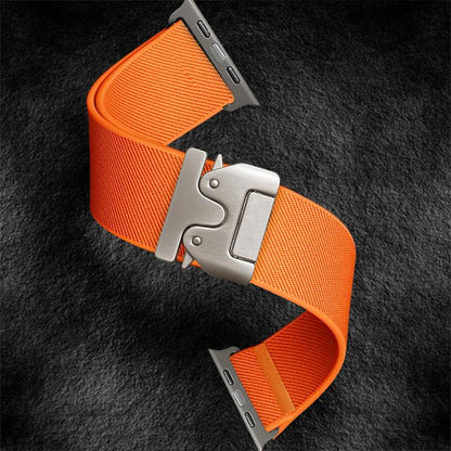 For Apple Watch 42 / 44 / 45 / 46 / 49mm xDfind Parachute Buckle Stretch Nylon Watch Band(Orange) by xDfind