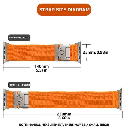 For Apple Watch 38 / 40 / 41 / S10 42mm xDfind Parachute Buckle Stretch Nylon Watch Band(Orange) by xDfind